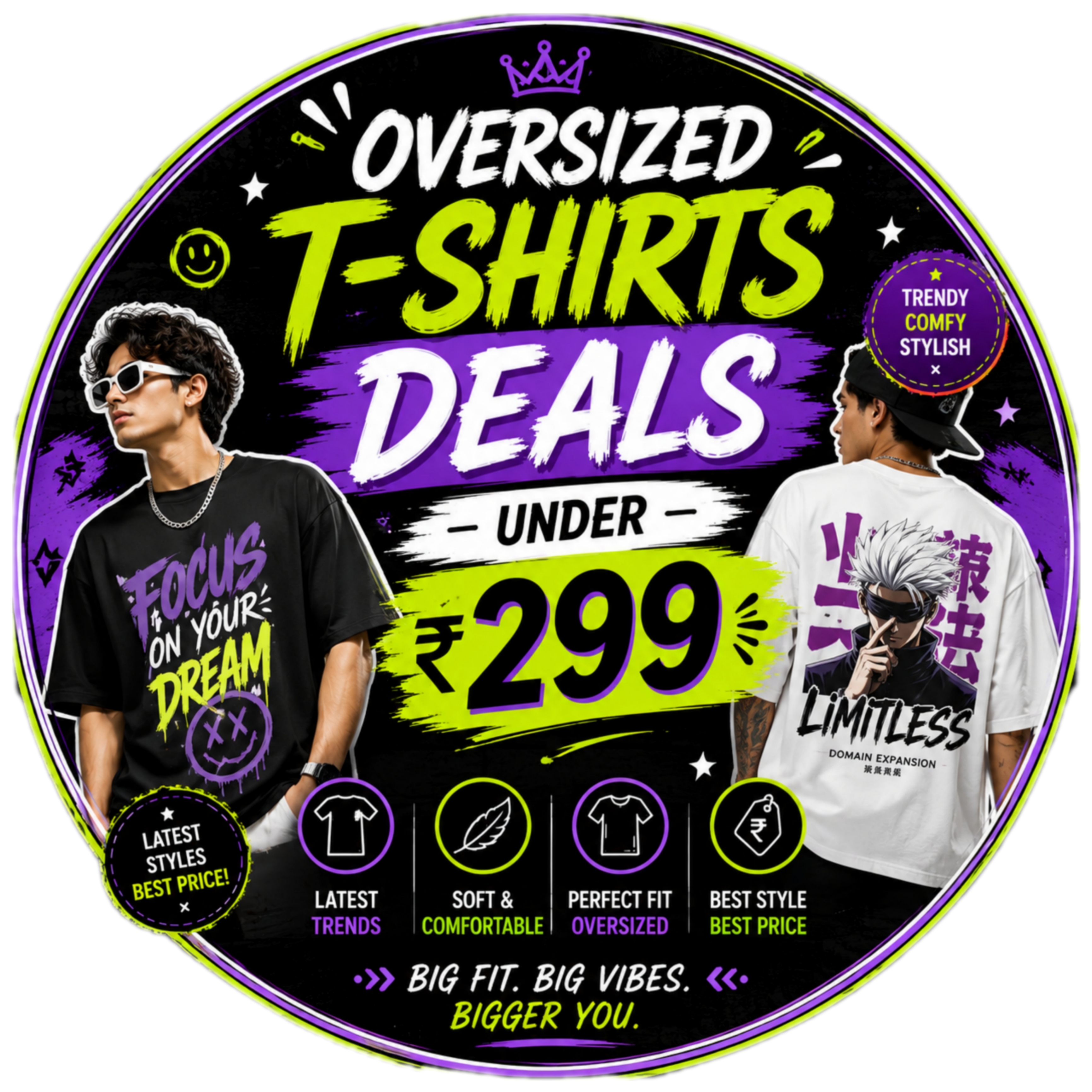 Best Oversized T-Shirts Under ₹299