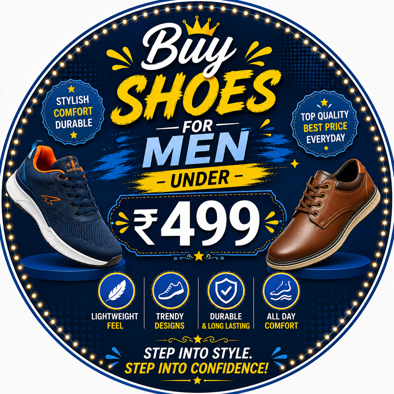 Best Men’s Shoes Under ₹499