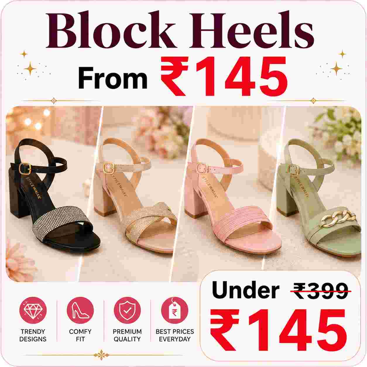 Block Heels From ₹145