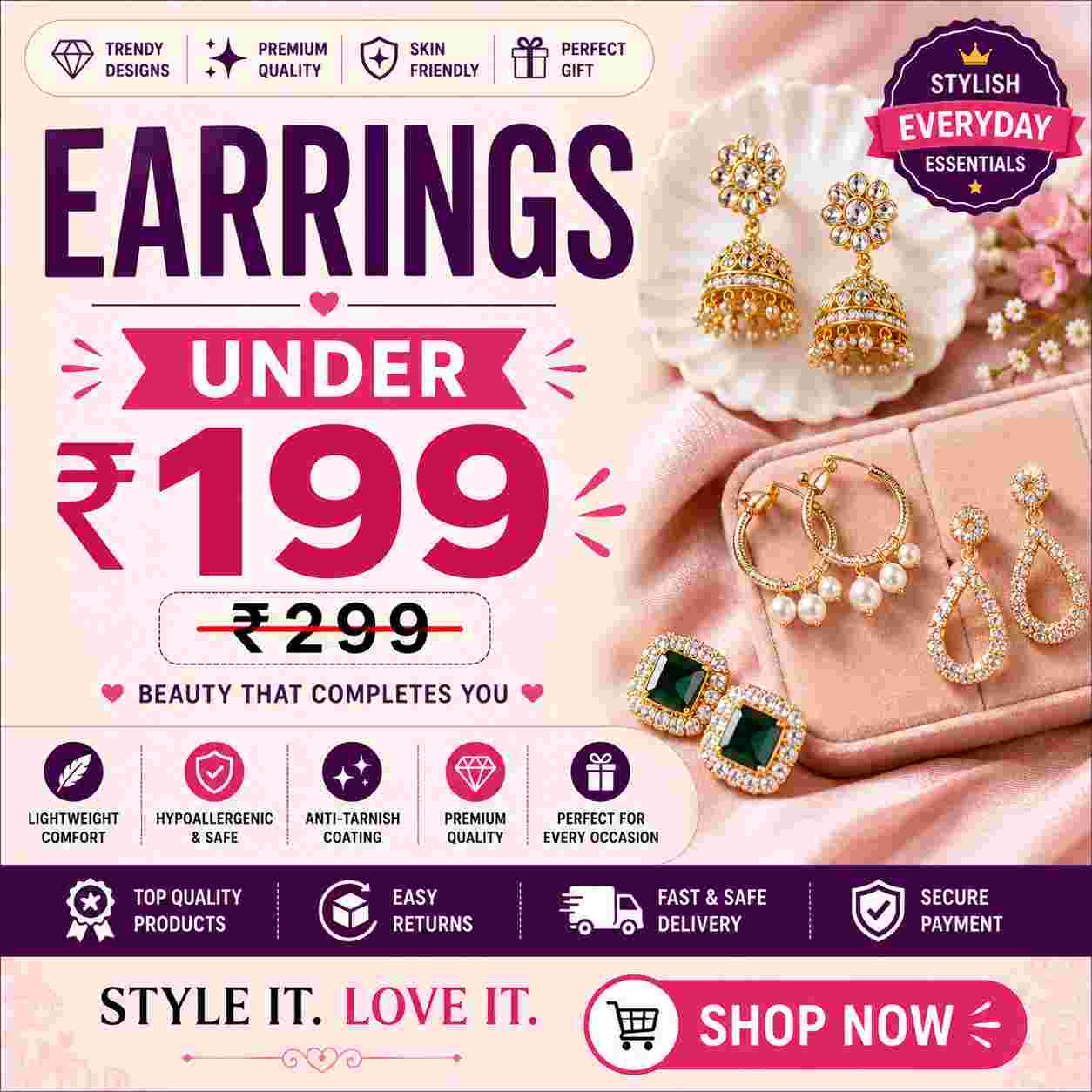 Earrings Under ₹199