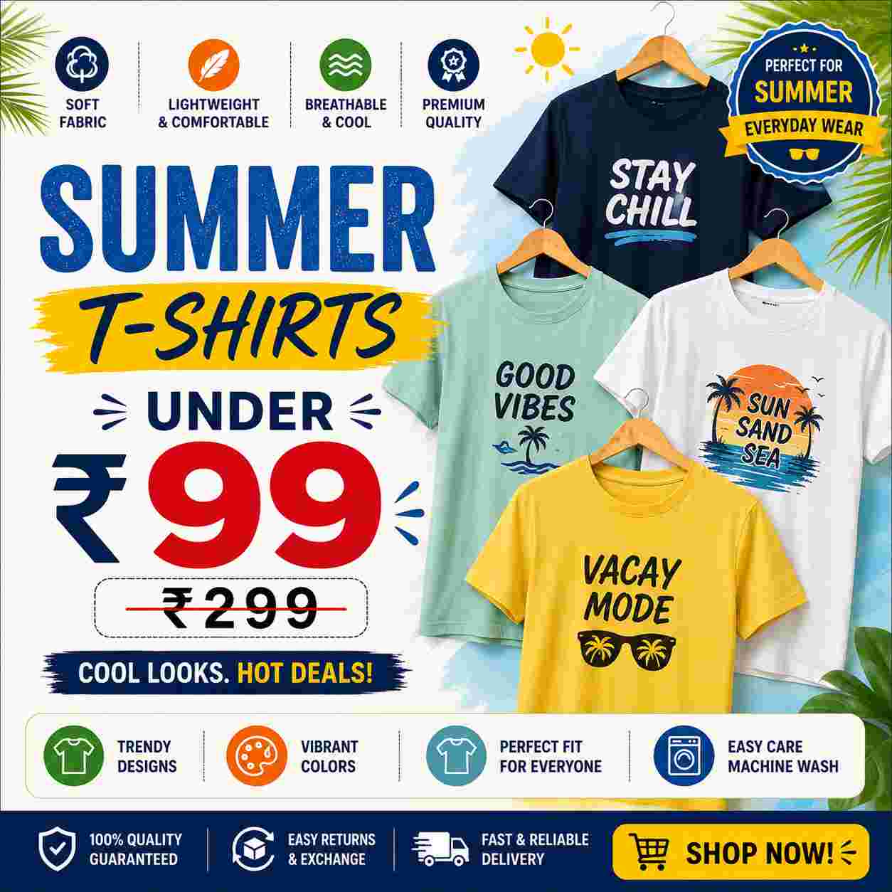 Summer T-Shirts Under ₹99