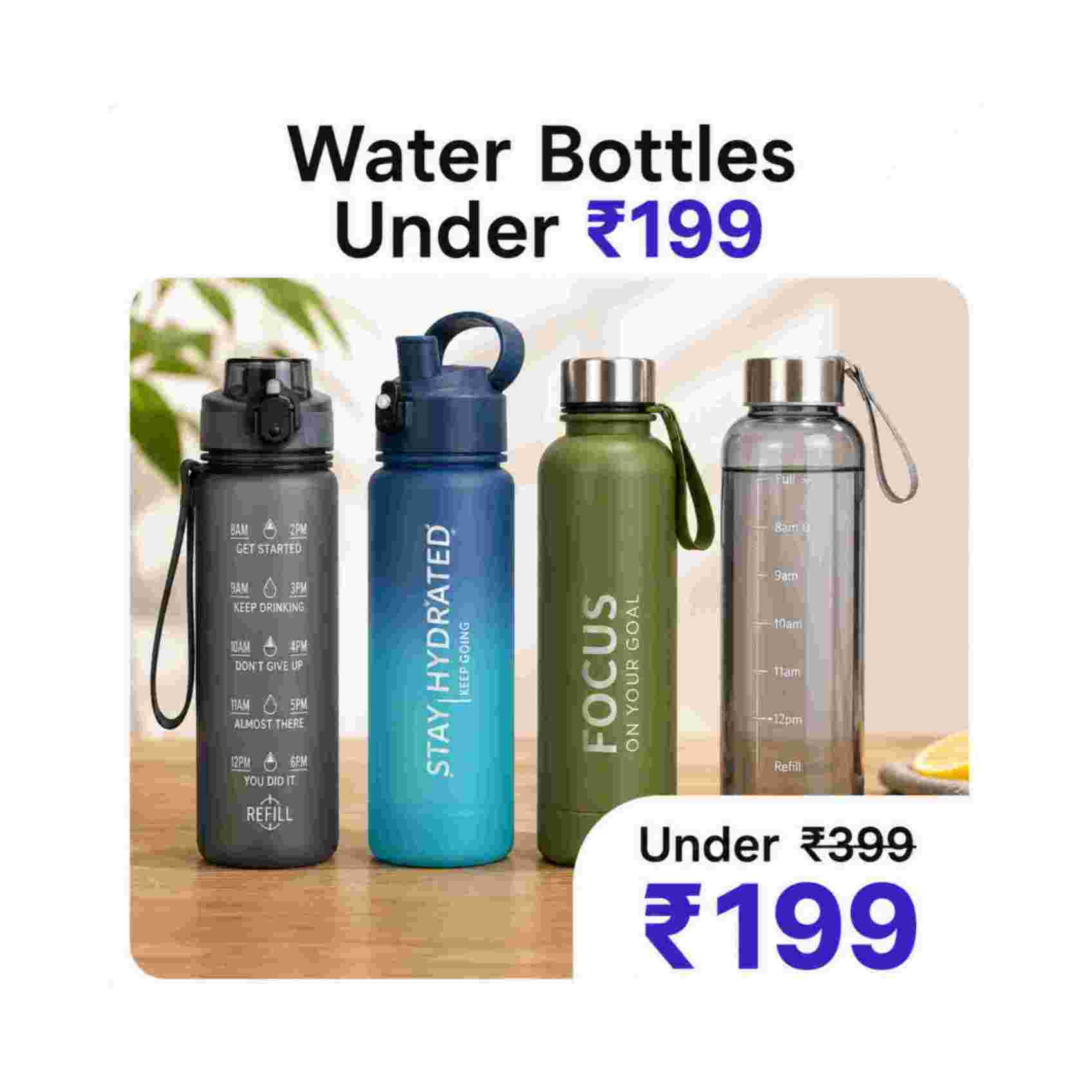 Water Bottles Under ₹199
