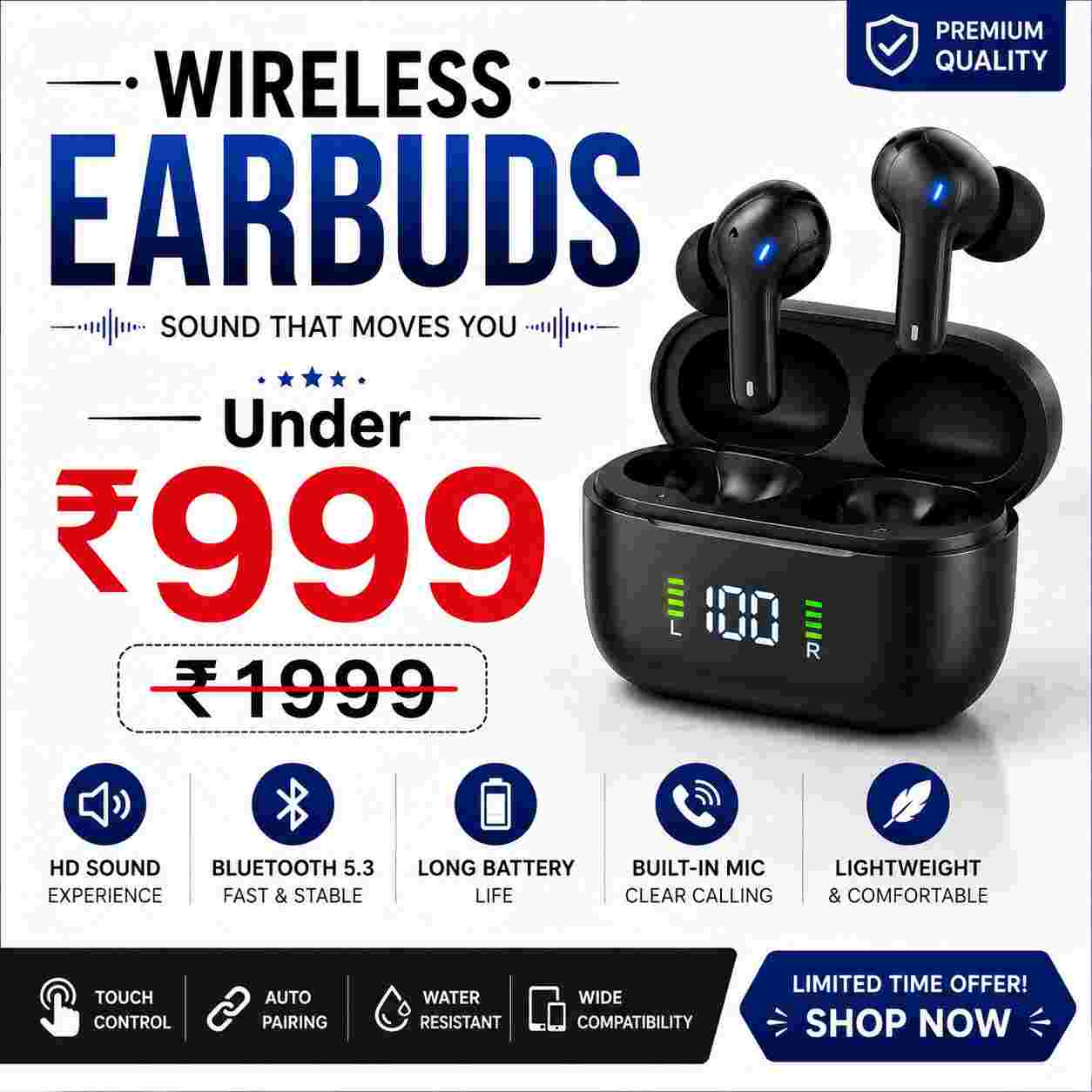 Wireless Earbuds Under ₹999