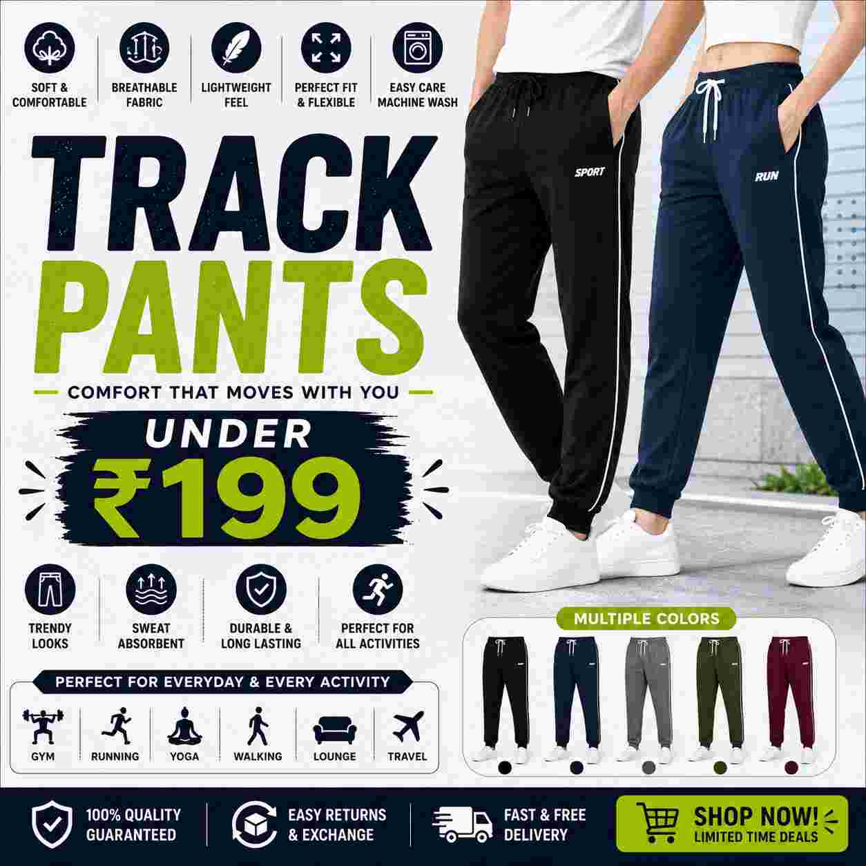 Track Pants Under ₹199